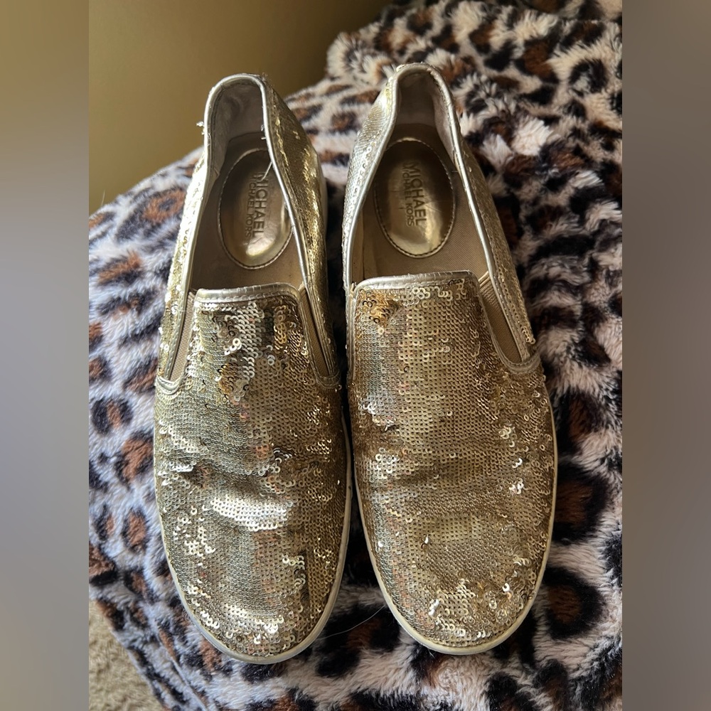 Michael Kors Rose Gold Slip - On Sneakers size 7.5